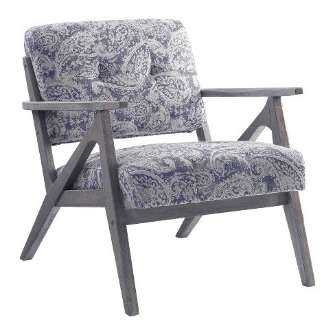 Reuben Arm Chair Blue Paisley Osp Home Furnishings Target