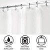 iDesign Solid Polyester Shower Curtain - 72" x 72" - Set of 2 - White - 4 of 4