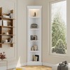 Vynxaria 83.4" Tall Corner Bookshelf - 5-Tier Modern Display Stand for Small Spaces - 3 of 4