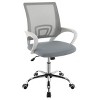 TiramisuBest Light Grey Wood + Fabric Upholstered Breathable Mesh Desk Chair with Chrome Base, Height - Adjustable for Home & Office - 3 of 4