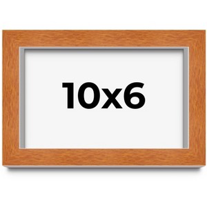 PosterPalooza | Photo Size Modernist Brown Picture Frame - UV Acrylic, Foam Board Backing, Hanging Hardware - 1 of 4
