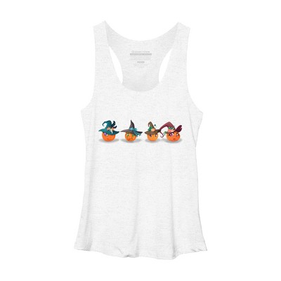 Women's Design By Humans Halloween pumpkins By rabbitswork Racerback Tank Top