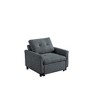 Woven Convertible Armchair with Foam Seats, Pocket Coil Springs and Sofa Bed for Living Room - 2 of 4