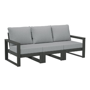 WestinTrends Montara Outdoor HDPE All-Weather Modern Deep Seating Patio Sofa with Waterproof Cushions - 1 of 4