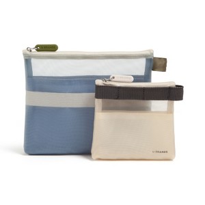 U Brands 2pk 7"x5.8" and 4.2"x4.2" Micro Mesh Stash Pouch Haze/Sand - 1 of 4