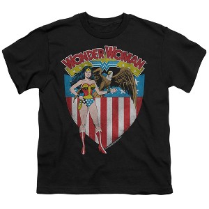 Boys' Wonder Woman Strong Usa Shield T-Shirt - 1 of 4