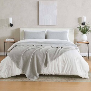 Isla Jade Twin/Twin XL Stonewashed Quilt Bedding Set Gray - 1 of 4