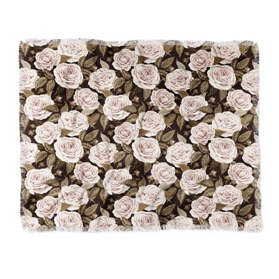 Avenie A Realm Of Roses Dark Academia Woven Throw Blanket, 50x60 - Deny Designs