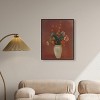 Art Remedy Odilon Redon - Bouquet in a Chinese Vase Vintage Classic Roses Wall Art, 24" x 30", Black Frame - 2 of 4