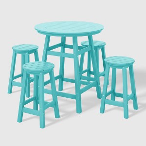 WestinTrends Malibu All Weather Hdpe Outdoor Patio Counter Height Dining Set (5-Piece) - 1 of 4