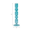 Glass Candle Holder for Taper and Pillar Candles - Centerpieces for Tables, Dining, Kitchen, or Coffee Decor - Elegant Lighting Accent - Blue - 4 of 4