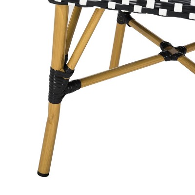 Transitional Bistro-Inspired 18" Side Chair in Black & White