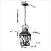 YUHAO Outdoor Gazebo and Porch Anti-Rust Waterproof Outdoor Ceiling Light Modern  Black(1 PACK) - 3 of 4