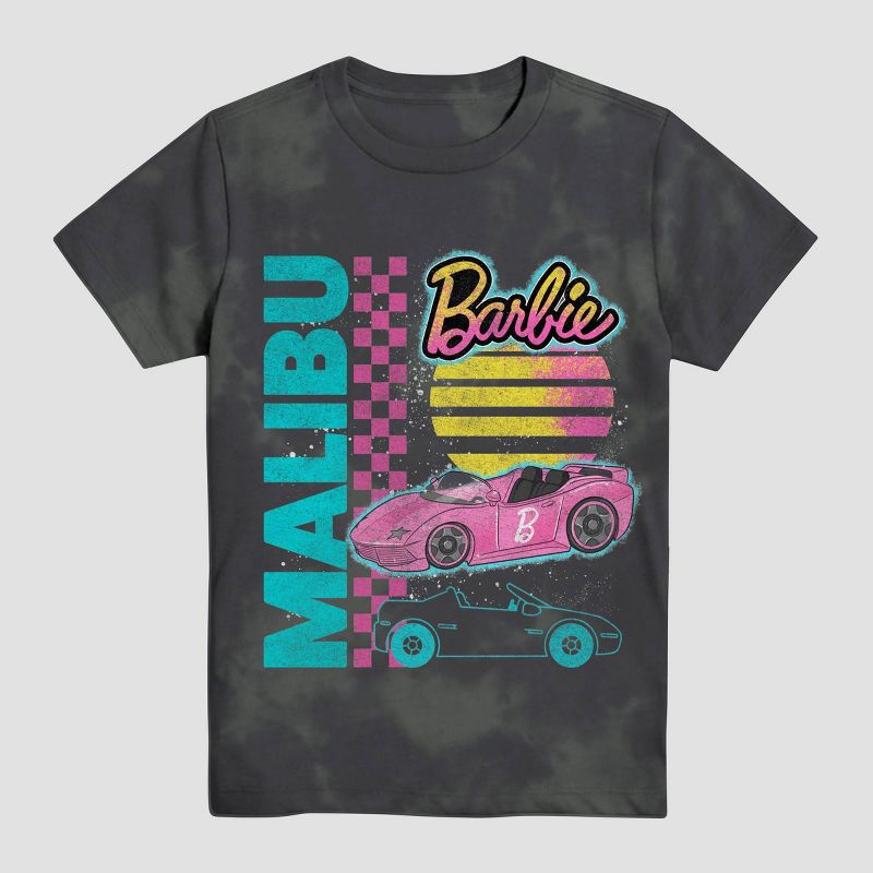 Boys&#39; Barbie Malibu Short Sleeve Graphic T-Shirt - Black Wash, 1 of 4