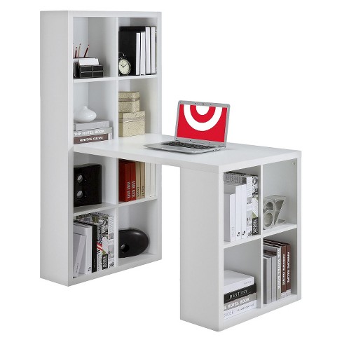 Costway White Folding Sewing Craft Table With Storage Shelves