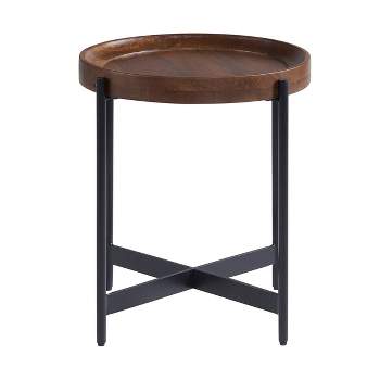 20" Brookline Round End Table Medium Chestnut - Alaterre Furniture