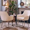 Mshliw Set of 2 Velvet Mid-Back Dining Chairs with Gold-Finished Metal Legs, Removable Cushion, Ergonomic Upholstery, Set of 2 for Dining - 4 of 4