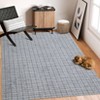 Washable Modern Plaid Printed Rug Non Slip Low Pile Rug Soft Contemporary Throw Floor Cover Foldable Indoor Carpet for Living Room Bedroom - 4 of 4