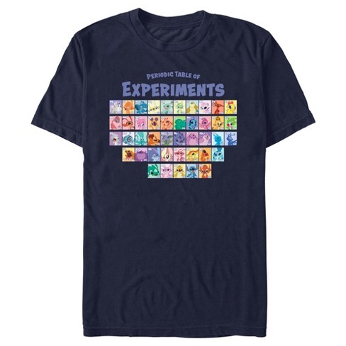 Men's Lilo & Stitch Periodic Table Of Experiments T-shirt : Target