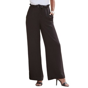 Women's High Waisted Paperbag Pants - LASCANA - 1 of 4
