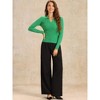 INSPIRE CHIC Women's Turndown Collar V Neck Sweater Top - image 3 of 4