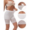 INSPIRE CHIC Women's Wide Lace Trim Slip Shorts Lightweight Comfort Thigh Slimmers - 3 of 4