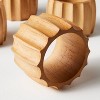 4pc Wood Napkin Rings Brown - Threshold™ designed with Studio McGee: Spring Decor, Cloth Napkins Accessory - 3 of 3