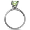 Pompeii3 1 Ct Princess Cut Green Diamond Solitaire Engagement Ring 14k Black Gold - 2 of 4