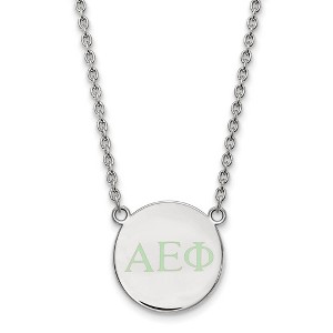 Black Bow Jewelry Sterling Silver Alpha Epsilon Phi Greek Life Necklace 18 Inch - 1 of 4