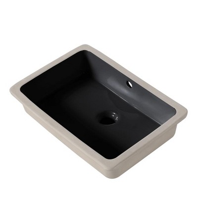Black Ceramic Undermount Bathroom Sink