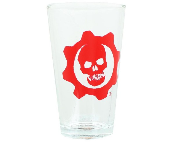 Gears of War Crimson Omen 16oz Clear Pint Glass