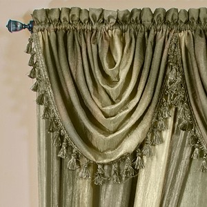 GoodGram Ombre Crushed Satin Sheer Single Window Curtains & Valances - 1 of 3