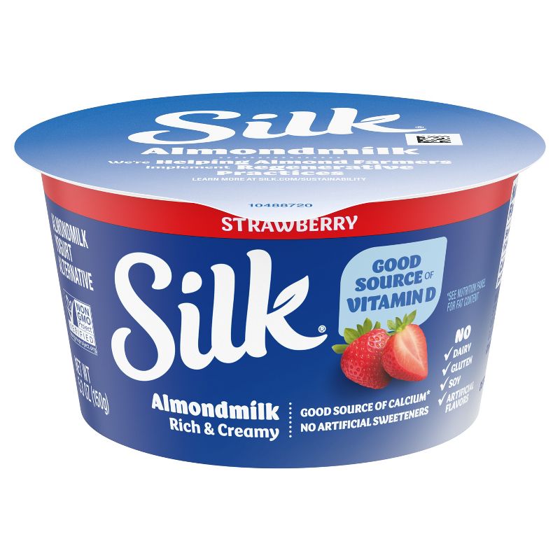 Silk Strawberry Almond Milk Yogurt Alternative - 5.3oz Cup, 3 of 11