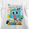 The Amazing World of Gumball Gumball Watterson making art, pencil globe, the amazing world of gumball text font on White Short Sleeve Adult T-Shirt - 2 of 4