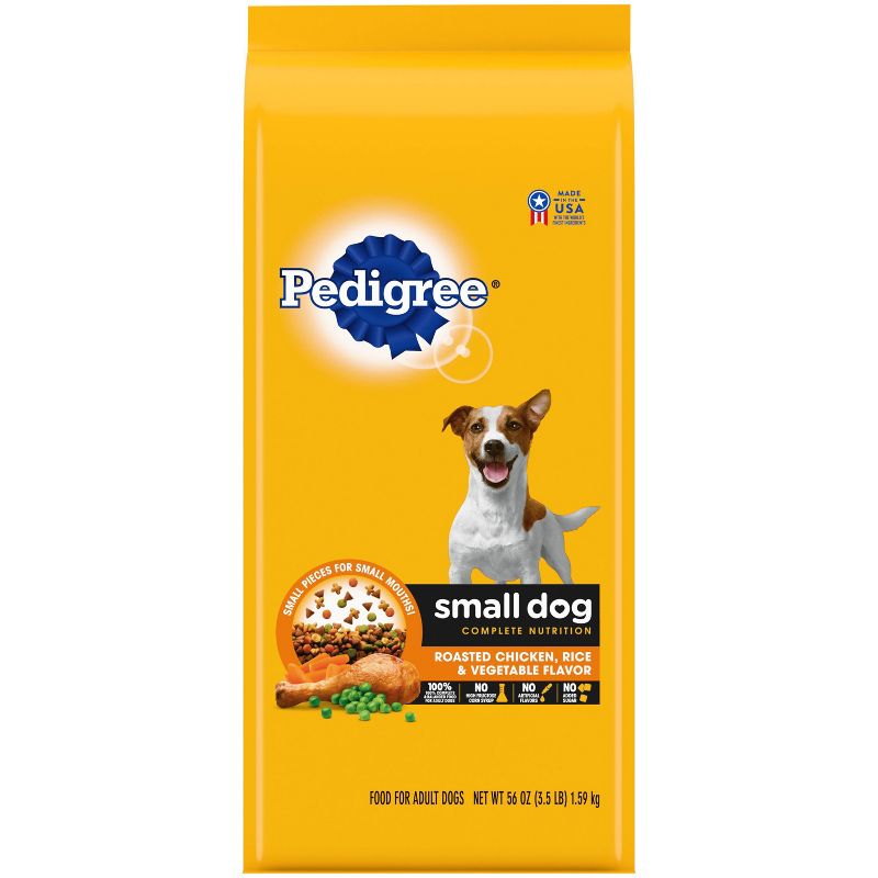 Pedigree Roasted Chicken, Rice & Vegetable Flavor Small Dog Adult Complete Nutrition Dry Dog Food, 1 of 7