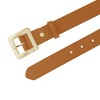 INSPIRE CHIC Women's Golden Square Buckle Fashion Faux Leather Waist Belts 1 Pc - 2 of 4