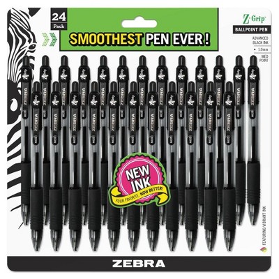 Zebra Z-Grip Ballpoint Pen Medium - Black Ink (24 Per Pack)