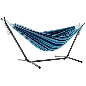 Vivere 9ft Double Cotton Hammock with Stand