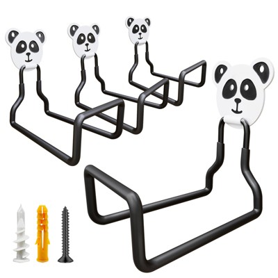 phiestina 4PCS U-Shaped Heavy Duty Hooks, Wall-Mounted Storage Tools, Ladder Hooks, Garage Hoist Hooks, Metal Garden Hose Brackets