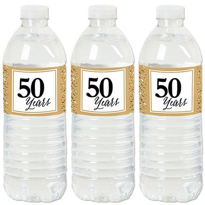 Big Dot of Happiness We Still Do - 50th Wedding Anniversary - Anniversary Party Water Bottle Sticker Labels - Set of 20