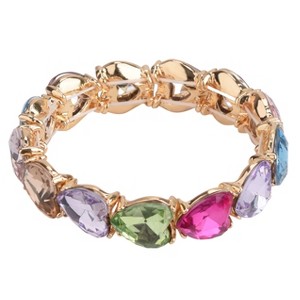 FAOabulous by FAO Schwarz Girls 1pk Heart Stone Stretch Bracelet - 1 of 2