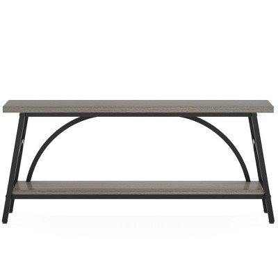Resenkos Entryway Table, Console Sofa Table,2-Tier Console Table, 70.8" Sofa Table Hallway Table with Open Shelves,Rustic