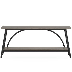 Resenkos Entryway Table, Console Sofa Table,2-Tier Console Table, 70.8" Sofa Table Hallway Table with Open Shelves,Rustic - 1 of 3