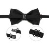 INSPIRE CHIC Men's Diamond Pre-tied Adjustable Neck Tie Fashion Bow Tie for Wedding Party Business - 2 of 4