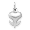 Black Bow Jewelry 14k White Gold Faith, Hope and Charity Triple Charm or Pendant, 8mm - 3 of 4