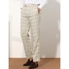 Lars Amadeus Men's Plaid Slim Fit Business Office Suit Trousers Dress Pants - 2 of 4