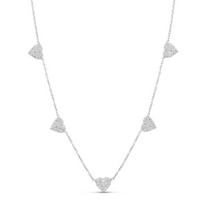 SHYMI Multi Heart Necklace — .925 Sterling Silver, 14k Gold-Plated - Rhodium Plated, Cubic Zirconia Pavé Detailing, Adjustable Chain - 1 of 1