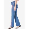 Roaman's Women's Plus Size Invisible Stretch Two-Tone Embroidered Bootcut Jeans - 4 of 4