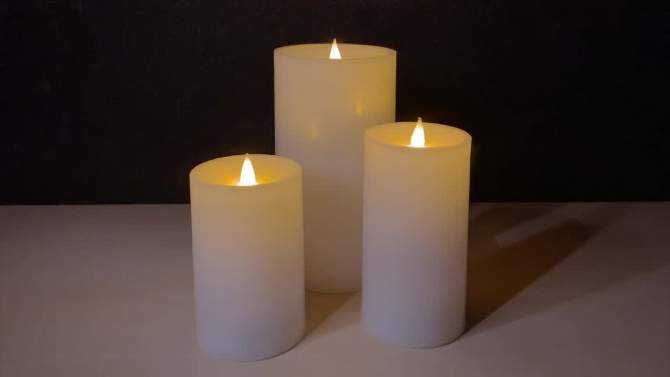 3pk LED Candles White - Threshold&#8482;, 2 of 5, play video