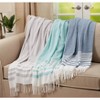 Saro Lifestyle Striped Throw, 50x60 inches, Gray - image 4 of 4